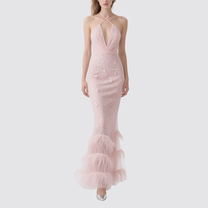 Sexy Off-Shoulder Slim Hip Mid-Length Dress