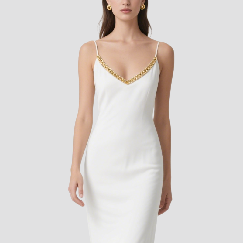 Spring and Summer Elegant Temperament Mid-Length Dress