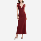 Vintage Red Mid-Length Dress for Women