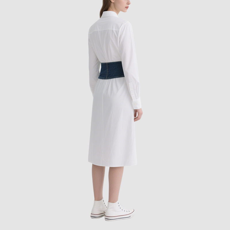 Mature Style Waist-Length Dress for Women Summer