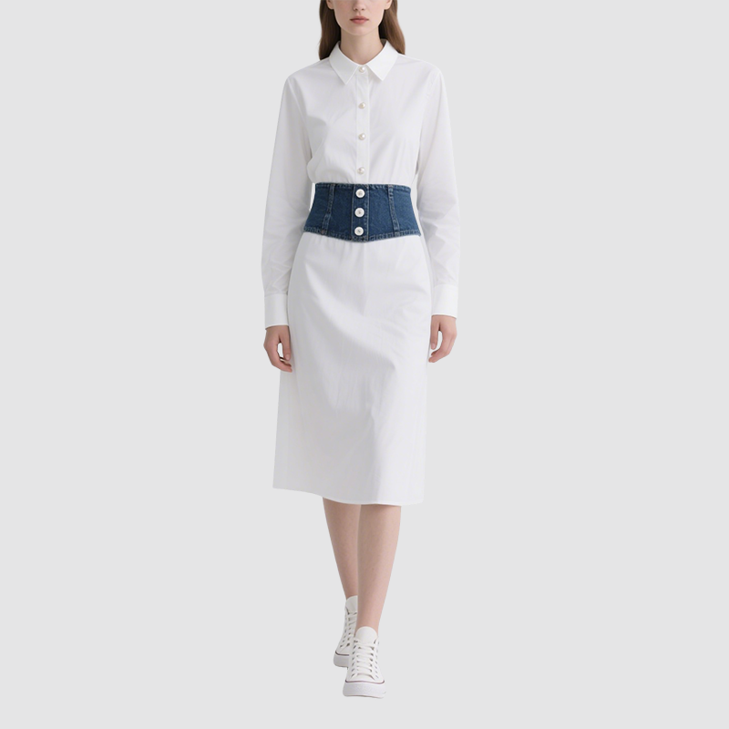 Mature Style Waist-Length Dress for Women Summer