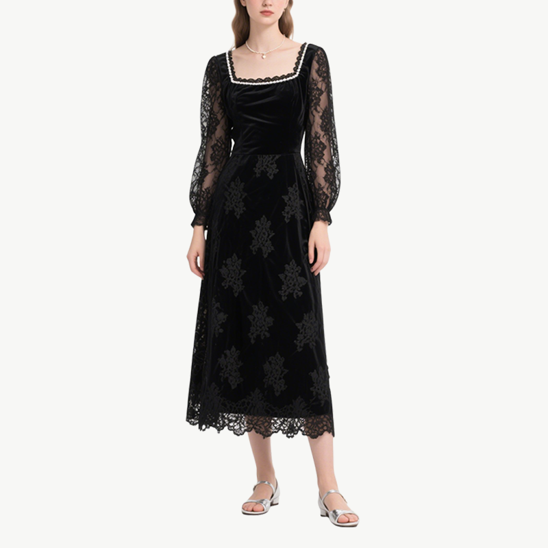 Mid-Length Dress for Women, Light Mature Style, Slim Temperament Long Skirt