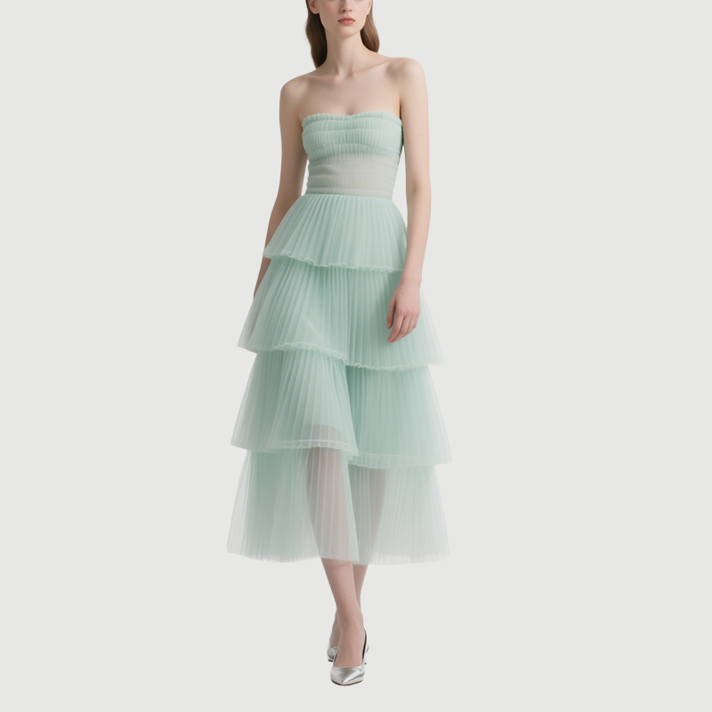 Mid-Length Dress for Women in Summer, Sleeveless A-Line Skirt