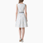 Women's Floral Crop Top & A-Line Skirt Set Lightweight Casual Chic