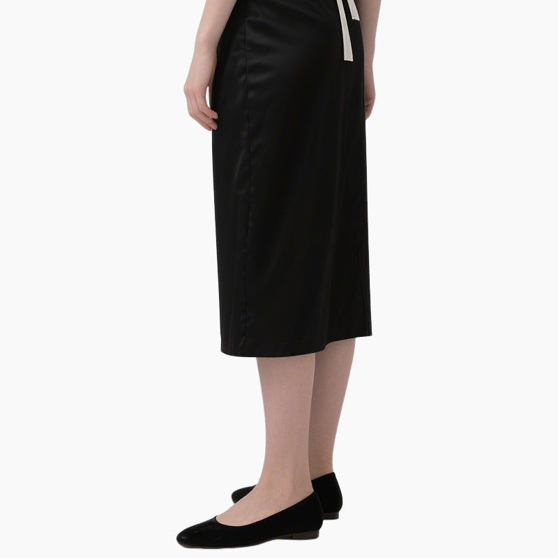 Women's Classic Black & White Two-Piece Set Wrap Cami Top & Pencil Skirt