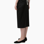 Women's Classic Black & White Two-Piece Set Wrap Cami Top & Pencil Skirt