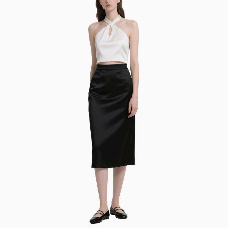 Elegant Women's Off-Shoulder Top & Skirt Set Chic Two-Piece Outfit