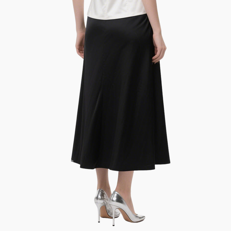 Elegant Women's Off-shoulder Lace Blouse & A-line Skirt Set