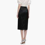 Elegant Women's Off-Shoulder Blouse & High-Waist Skirt Set