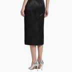 Women's Elegant Off-Shoulder Blouse & Embroidered Pencil Skirt Set
