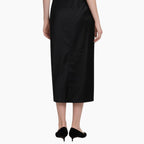 Chic Satin Off-Shoulder Top & Pleated Midi Skirt Set Elegant Two-Piece Outfit