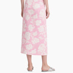 Women's Elegant Blossom Cropped Top & A-line Skirt Set Two Piece Outfit