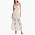 Embroidered Lace Cami Dress & Skirt Set Elegant Boho Layered Outfit