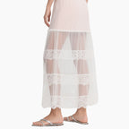Embroidered Lace Cami Dress & Skirt Set Elegant Boho Layered Outfit