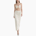 Chic Minimalist Ruffled Crop Top & Pencil Skirt Set