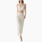 Elegant Women's 2-Piece Set Sleeveless Cami Top & Pencil Skirt