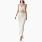 Elegant Women's 2-Piece Set Sleeveless Cami Top & Pencil Skirt