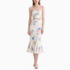 Women’s Floral Crop Top & High-Waisted Fish Tail Skirt Set