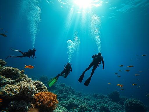 Video thumbnail showing a montage of exciting Okinawa diving highlights including coral, fish, and divers